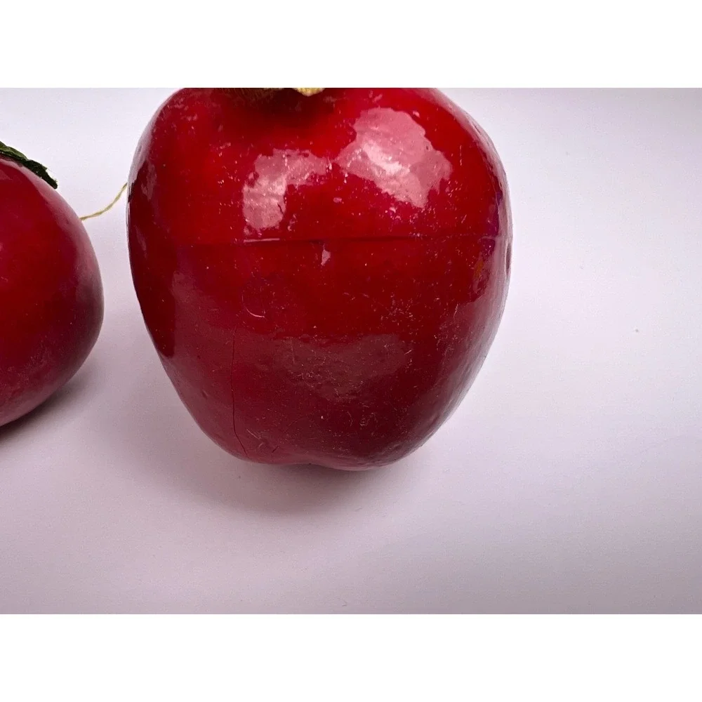 Set of 8 Mini Red Decorative Apples‎ Realistic Faux Fruit Home Decor Accent